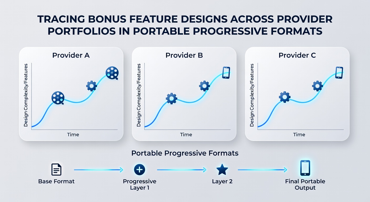 Slot game interface showing interconnected bonus features in a portable progressive format